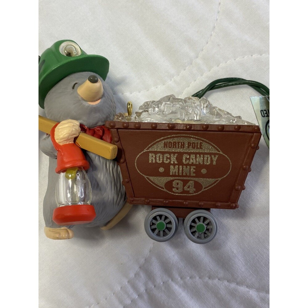 Hallmark Christmas Vtg. Ornament - North Pole Rock Candy Mine  Light Up